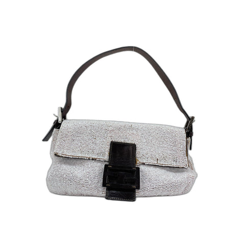 FENDI Mamma bucket Shoulder Bag beads pink WS33171