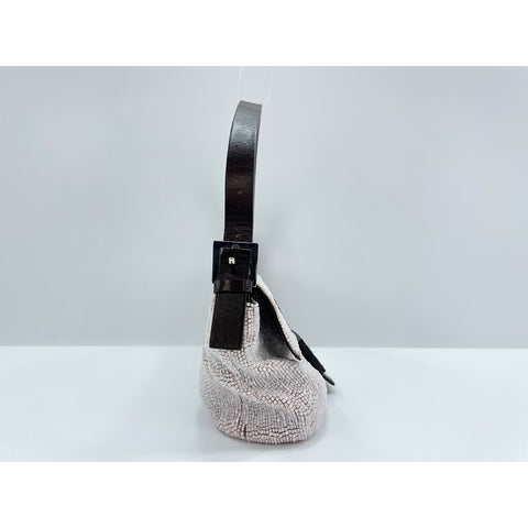 FENDI Mamma bucket Shoulder Bag beads pink WS33171