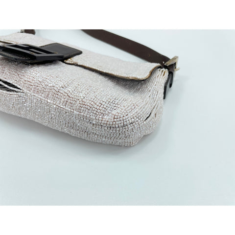 FENDI Mamma bucket Shoulder Bag beads pink WS33171