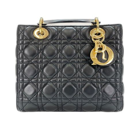 Christian Dior Lady Christian Dior Handbag leather black WS33175