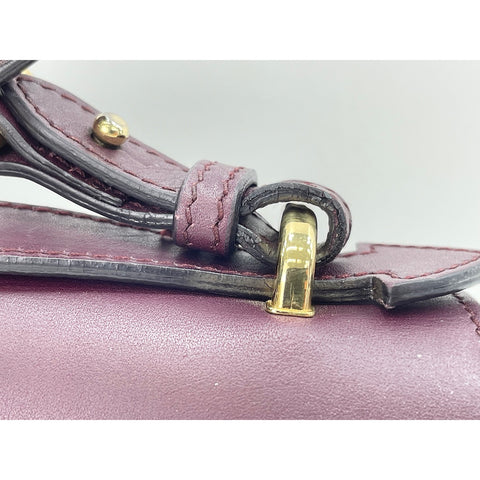 Salvatore Ferragamo Gancini Shoulder Bag leather wine-red WS33177