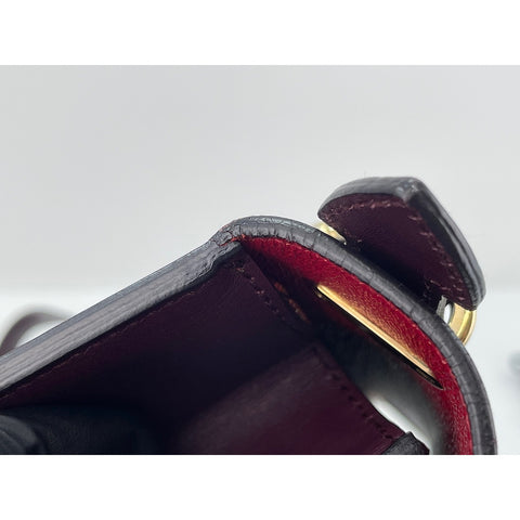 Salvatore Ferragamo Gancini Shoulder Bag leather wine-red WS33177