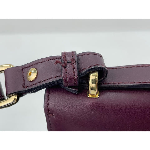 Salvatore Ferragamo Gancini Shoulder Bag leather wine-red WS33177