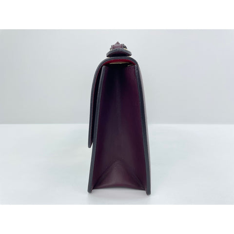 Salvatore Ferragamo Gancini Shoulder Bag leather wine-red WS33177