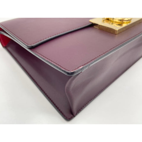Salvatore Ferragamo Gancini Shoulder Bag leather wine-red WS33177