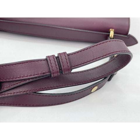 Salvatore Ferragamo Gancini Shoulder Bag leather wine-red WS33177