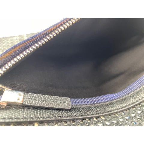 Christian Dior Satchel Shoulder Bag Punching leather black WS33181