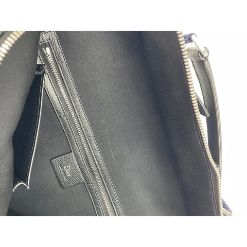 Christian Dior Satchel Shoulder Bag Punching leather black WS33181