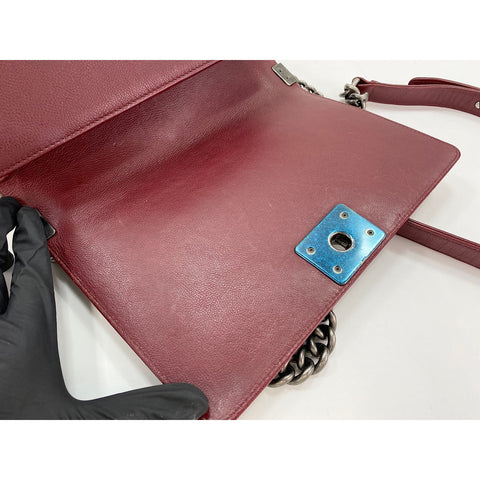 CHANEL Boy chanel Shoulder Bag lambskin wine-red WS33183