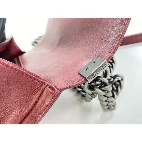 CHANEL Boy chanel Shoulder Bag lambskin wine-red WS33183