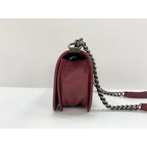 CHANEL Boy chanel Shoulder Bag lambskin wine-red WS33183