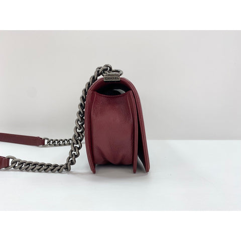 CHANEL Boy chanel Shoulder Bag lambskin wine-red WS33183