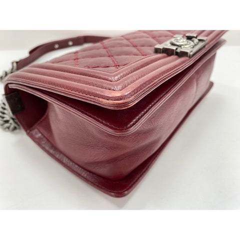 CHANEL Boy chanel Shoulder Bag lambskin wine-red WS33183