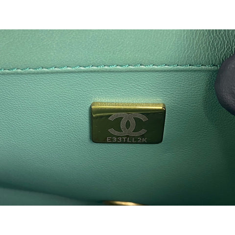 CHANEL Mini matrasse Shoulder Bag lambskin green WS33191