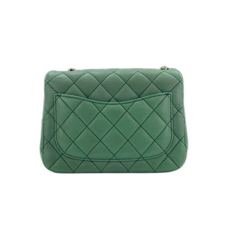 CHANEL Mini Matelasse Shoulder Bag lambskin green WS33191