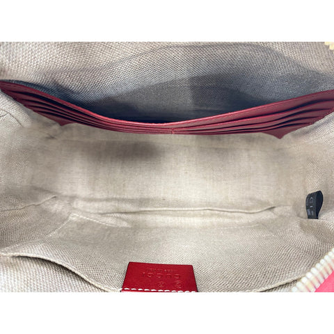 GUCCI Shoulder Bag leather Red WS33192