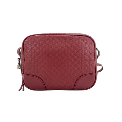 GUCCI Shoulder Bag leather Red WS33192