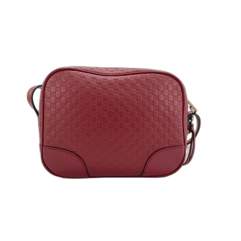 GUCCI Shoulder Bag leather Red WS33192