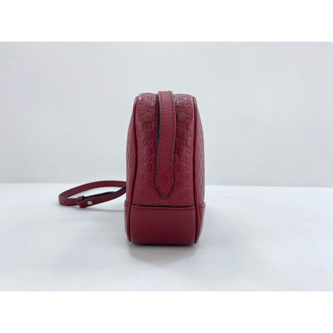 GUCCI Shoulder Bag leather Red WS33192