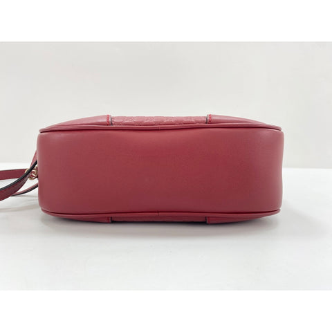 GUCCI Shoulder Bag leather Red WS33192