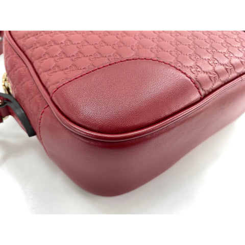 GUCCI Shoulder Bag leather Red WS33192