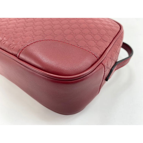 GUCCI Shoulder Bag leather Red WS33192