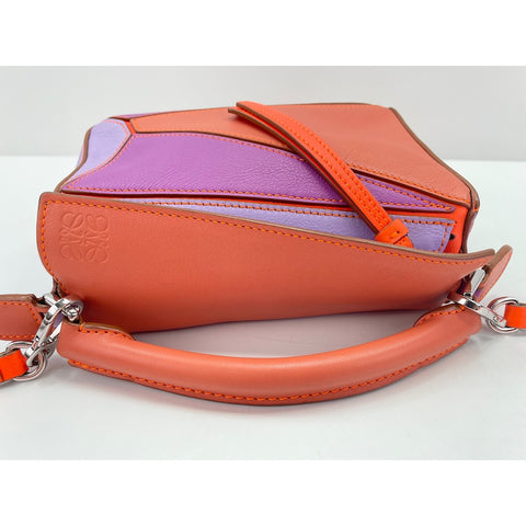 LOEWE Puzzle bag Shoulder Bag leather Orange WS33194