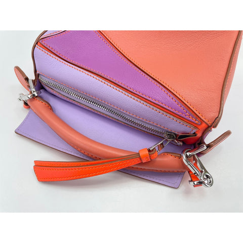 LOEWE Puzzle bag Shoulder Bag leather Orange WS33194