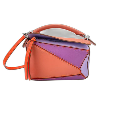 LOEWE Puzzle bag Shoulder Bag leather Orange WS33194