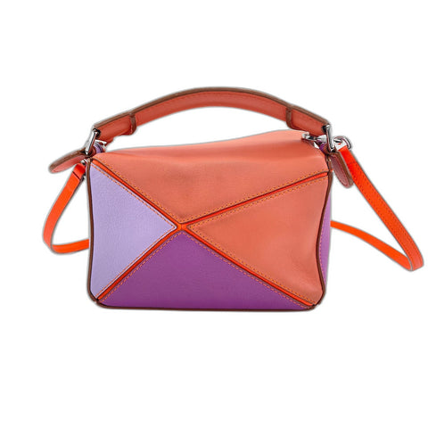 LOEWE Puzzle bag Shoulder Bag leather Orange WS33194