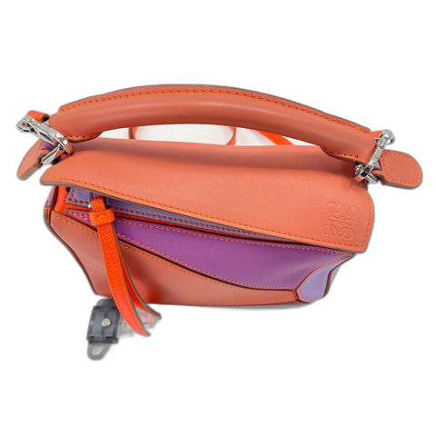 LOEWE Puzzle bag Shoulder Bag leather Orange WS33194