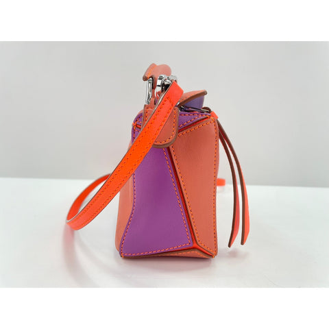 LOEWE Puzzle bag Shoulder Bag leather Orange WS33194