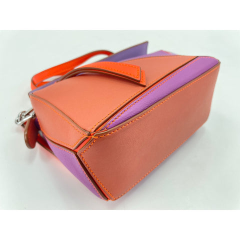 LOEWE Puzzle bag Shoulder Bag leather Orange WS33194