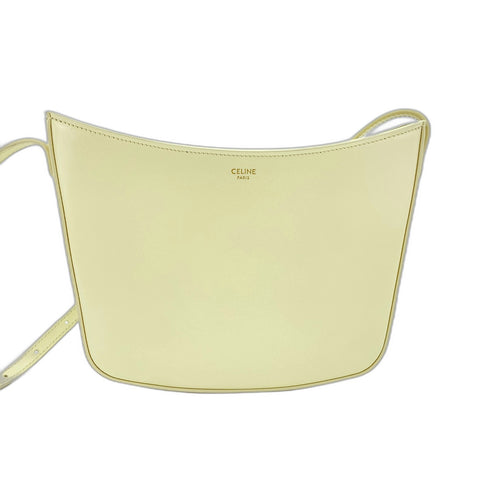 CELINE Medium Clock Bag Shoulder Bag leather beige WS33200