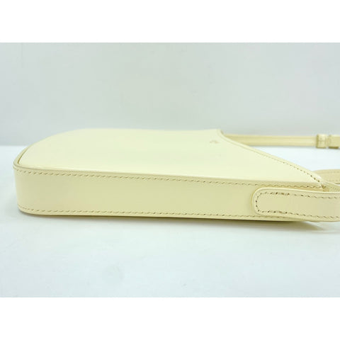 CELINE Medium Clock Bag Shoulder Bag leather beige WS33200
