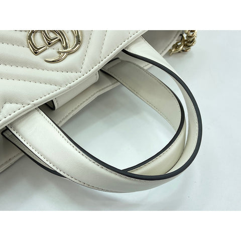 GUCCI GG Marmont Shoulder Bag leather white WS33201