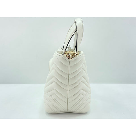 GUCCI GG Marmont Shoulder Bag leather white WS33201