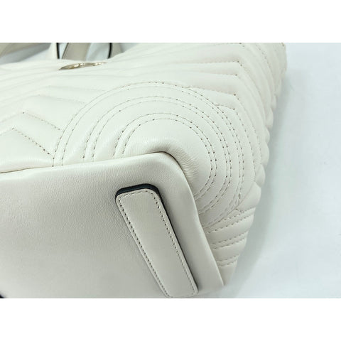 GUCCI GG Marmont Shoulder Bag leather white WS33201