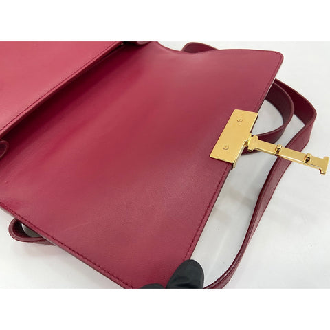 Christian Dior Montaigne Shoulder Bag leather Red WS33202