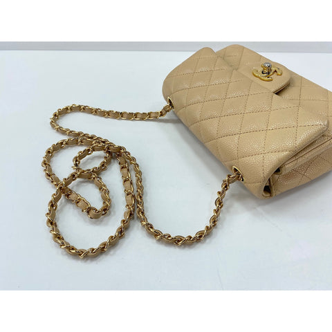 CHANEL Mini matrasse Shoulder Bag beige WS33205