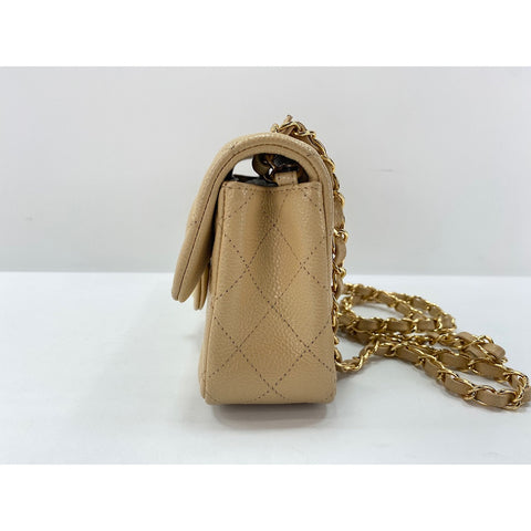 CHANEL Mini Matelasse Shoulder Bag beige WS33205