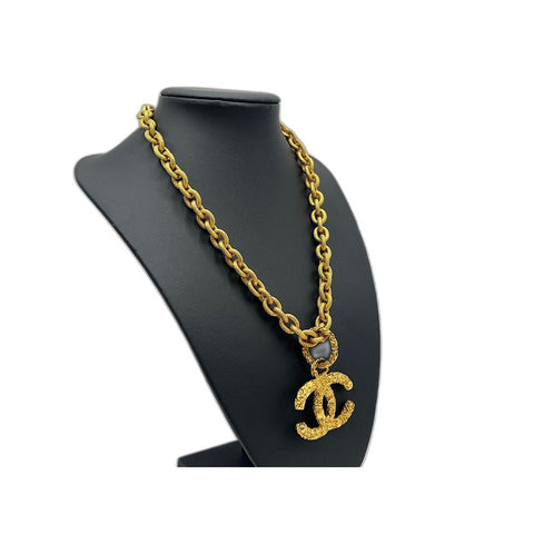CHANEL COCO Mark Lava Necklace Gold Plated gold WS33208