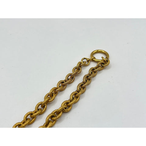 CHANEL COCO Mark Lava Necklace Gold Plated gold WS33208