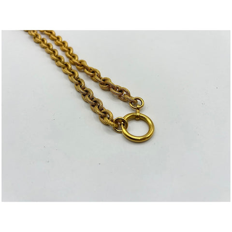 CHANEL COCO Mark Lava Necklace Gold Plated gold WS33208