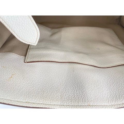 PRADA Tote Bag leather white WS33209