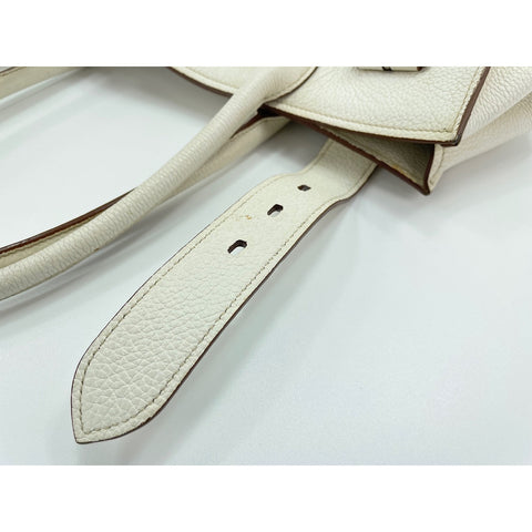 PRADA Tote Bag leather white WS33209