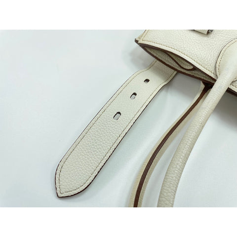 PRADA Tote Bag leather white WS33209