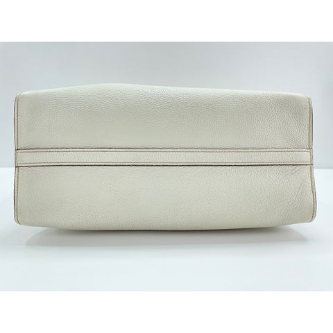 PRADA Tote Bag leather white WS33209