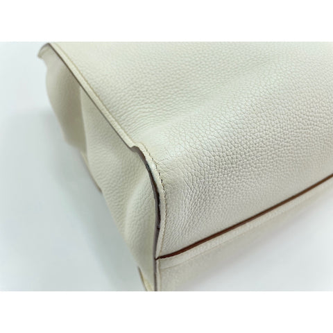 PRADA Tote Bag leather white WS33209
