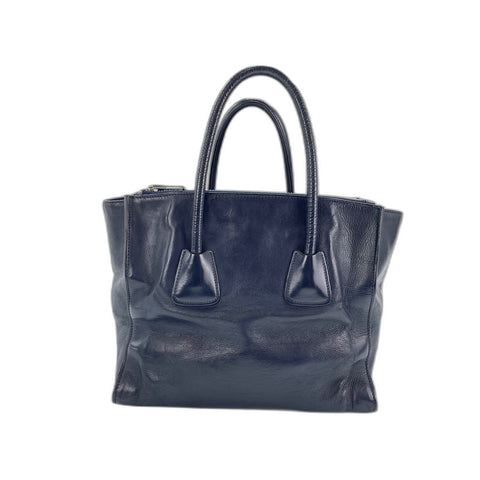 PRADA Shoulder Bag leather Navy WS33210